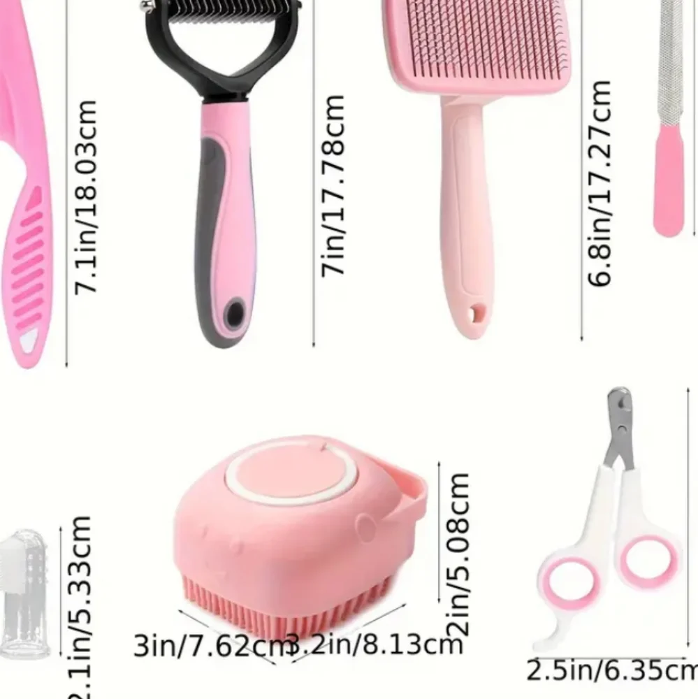 8 Piece Dog Grooming Set New Pink 🩷